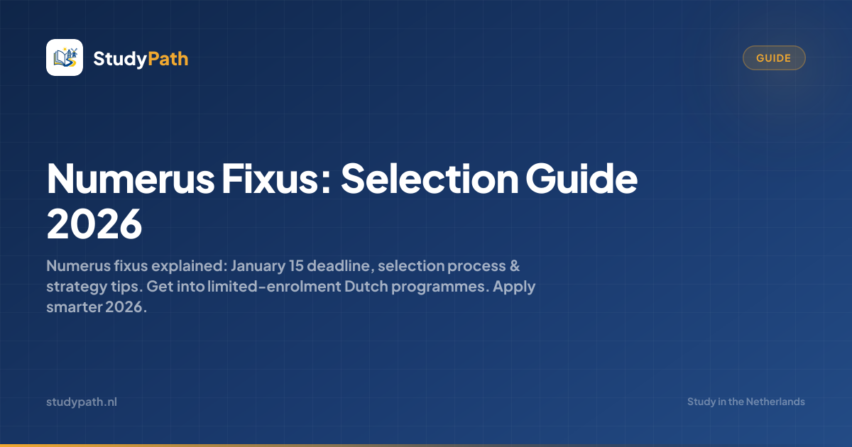 Numerus Fixus: Selection Guide 2026 | StudyPath