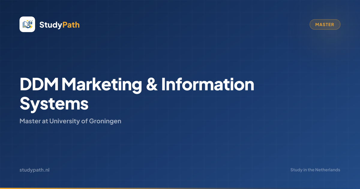 DDM Marketing & Information Systems (Master) | University of Groningen ...