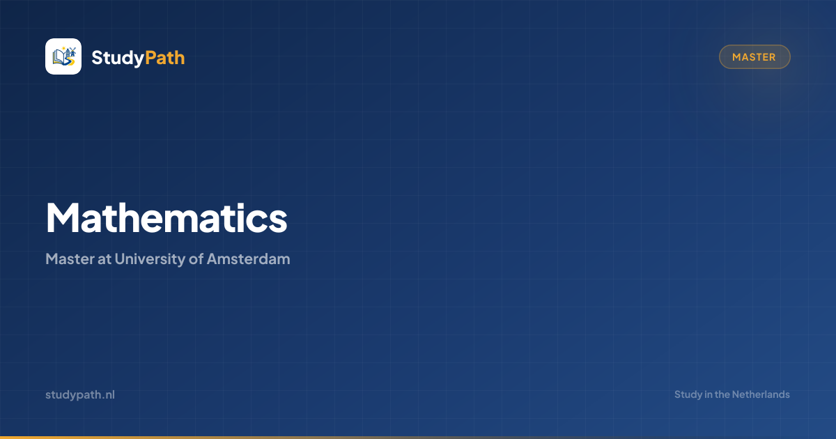 Mathematics (Master) | University of Amsterdam | StudyPath