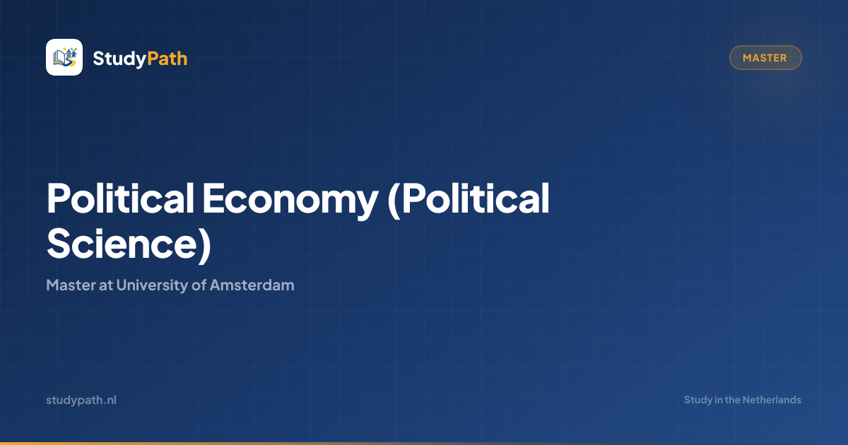Political Economy (Political Science) (Master) | University of ...