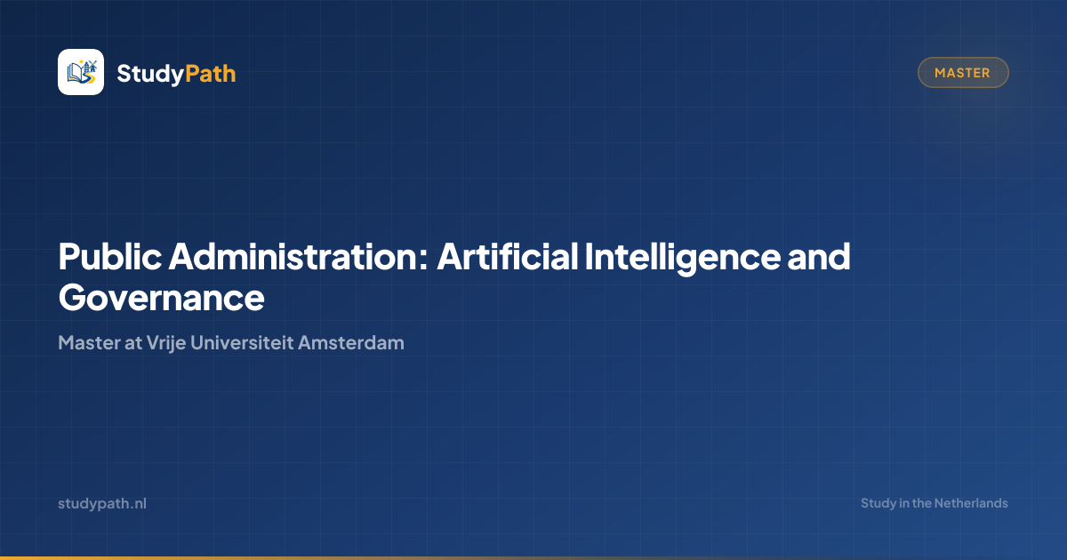 Public Administration: Artificial Intelligence and Governance (Master ...